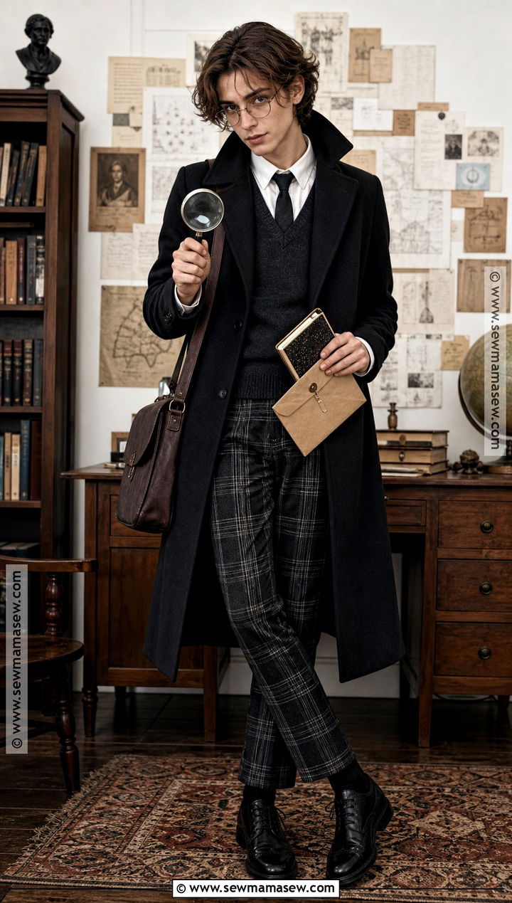 Dark Academia Detective Costume - 35 alt halloween costume ideas