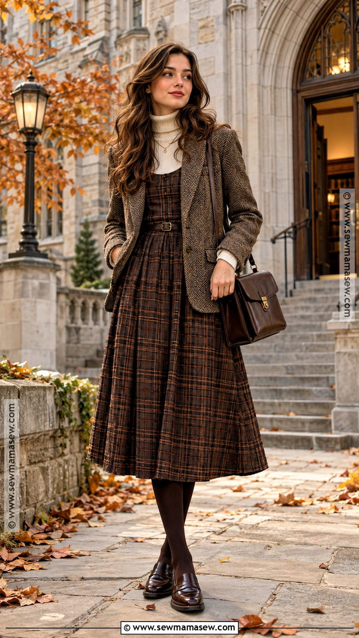 Dark Academia Fall Dress Outfit - 20 fall dress aesthetic ideas