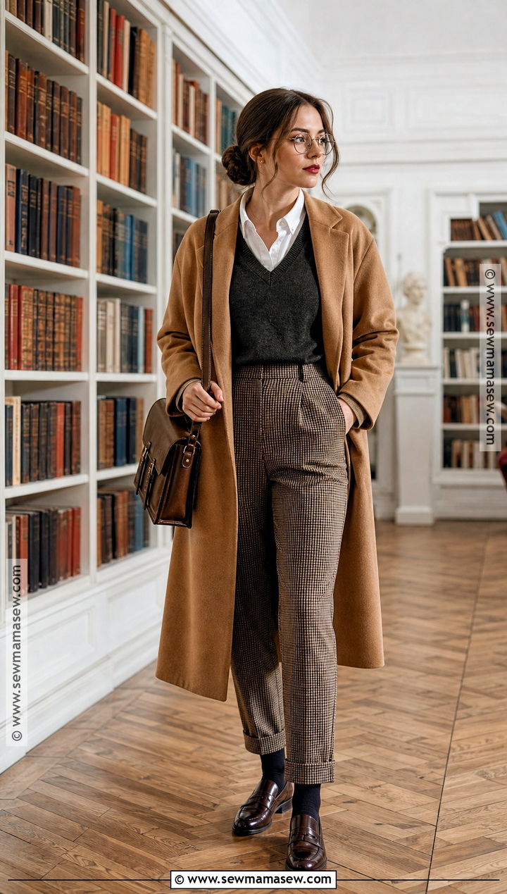 Dark Academia Halloween Outfit With Loafers - 30 Halloween Fashion Ideas