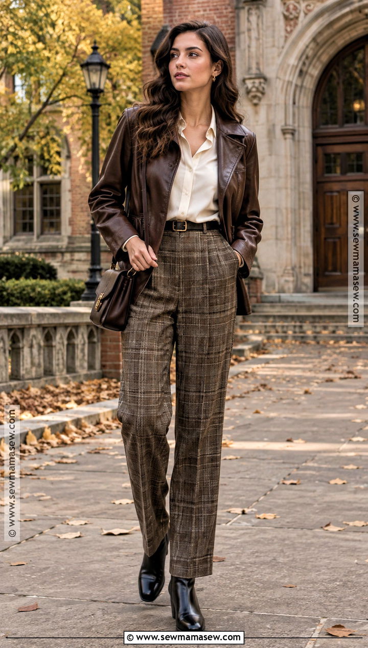 Dark Academia Leather Jacket Outfit - 20 Fall Outfits Dark Academia