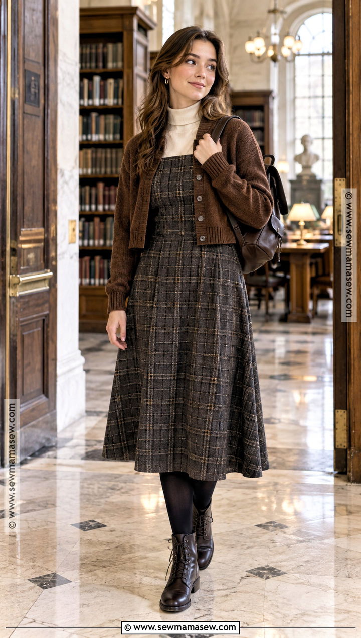 Dark Academia Pinafore Dress Outfit - 15 Back To School Outfits Dark Academia