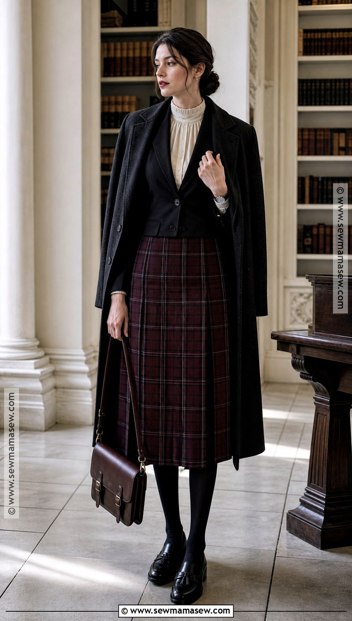 Dark Academia Vampire Outfit With Blazer - 30 female vampire outfit ideas