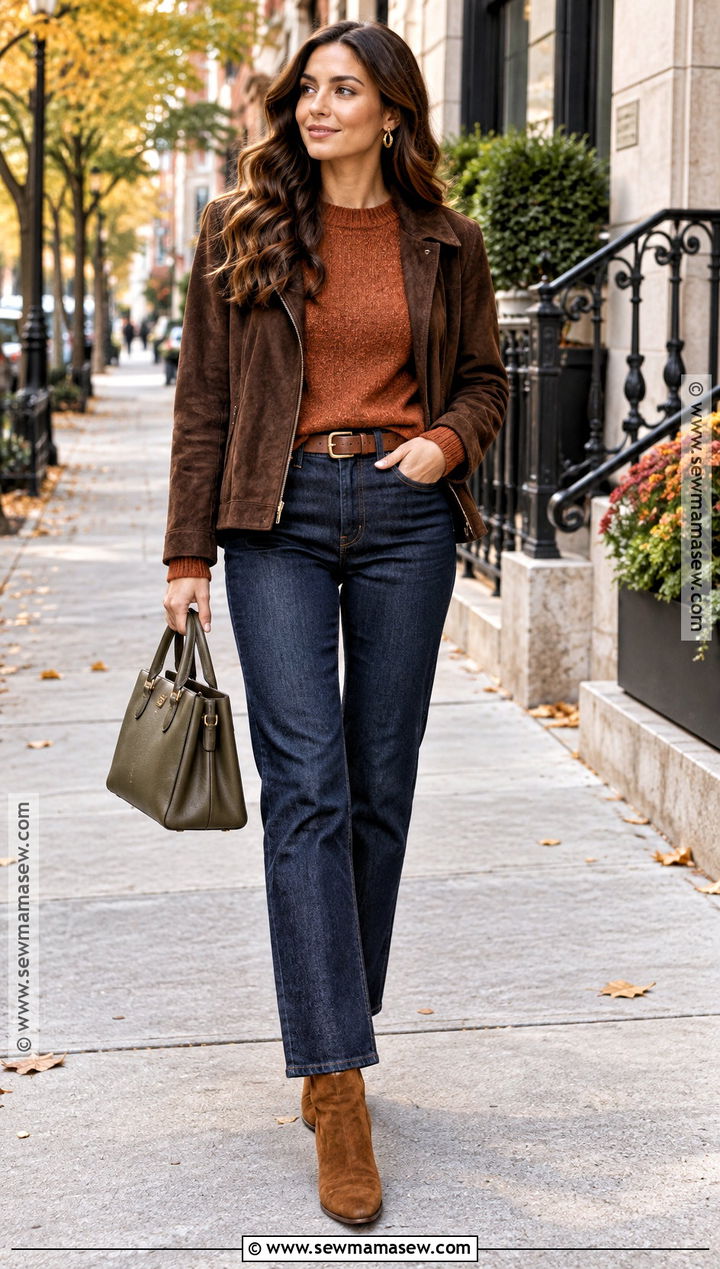 Dark Autumn Casual Jeans Outfit - 15 Curate Your Style Dark Autumn Ideas