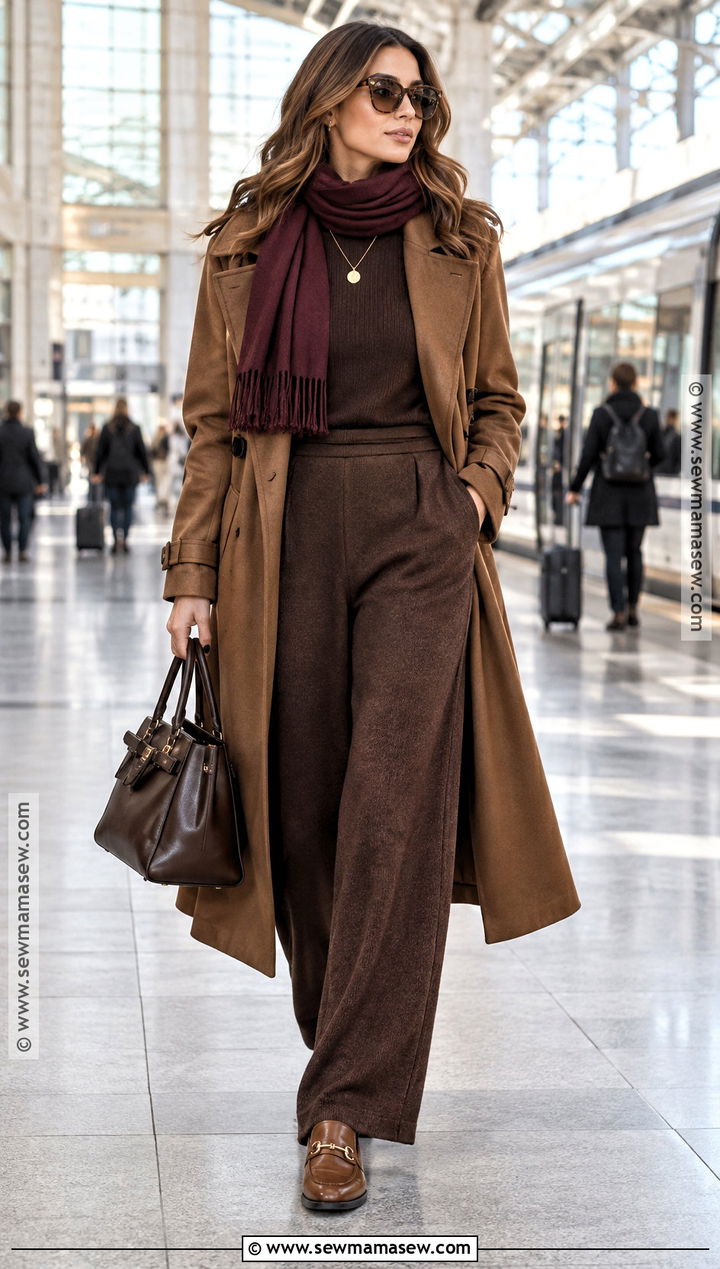 Dark Autumn Monochrome Brown Knit Outfit - 20 dark autumn style ideas