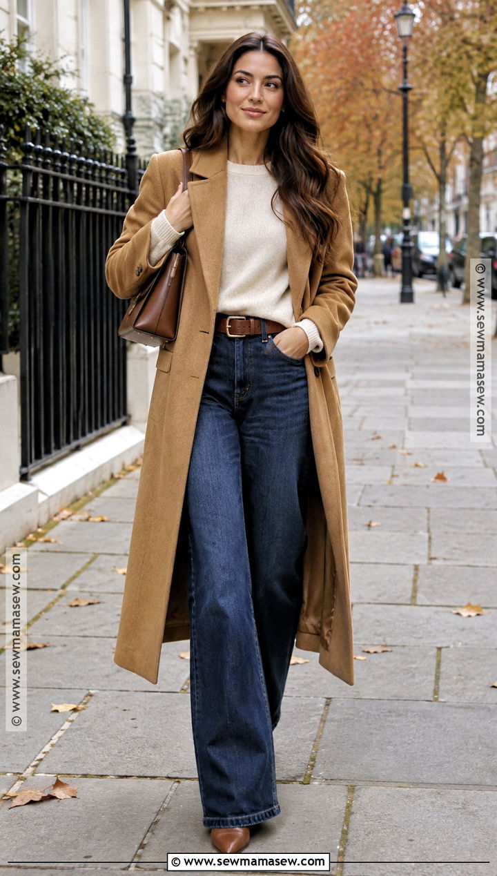 Dark Denim And Knit Sweater Outfit - 20 fall 2026 fashion trends
