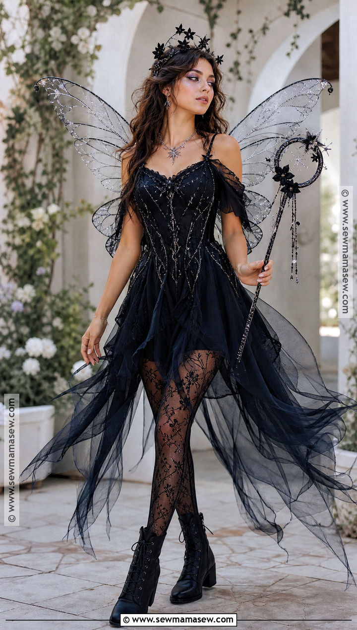 Dark Fairy Black Dress Costume - 30 black dress costume ideas