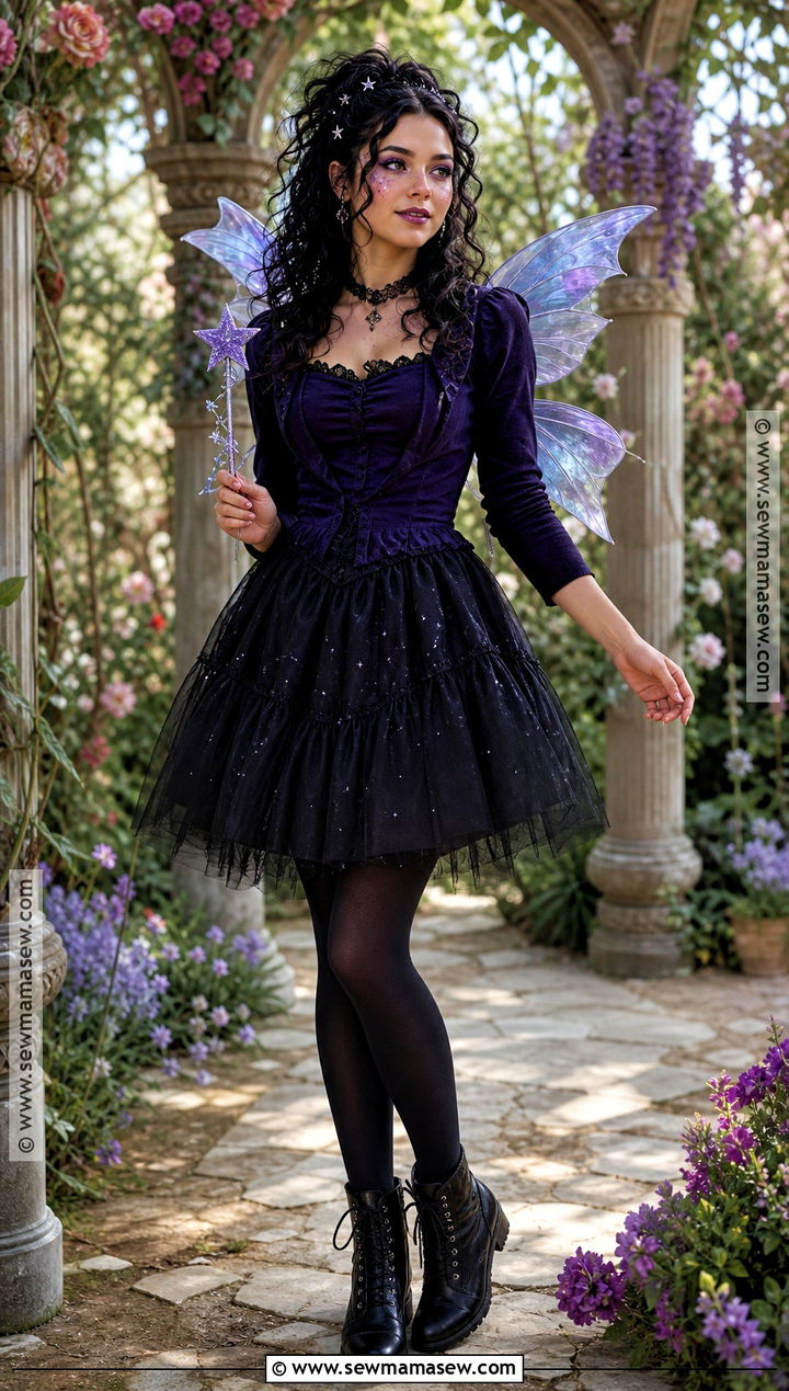 Dark Fairy Costume With Black Curly Hair - 35 black hair costume ideas