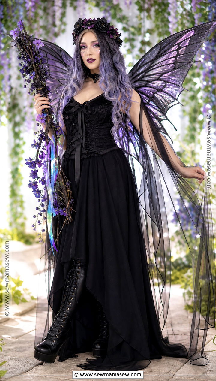 Dark Fairy Costume With Black Dress - 30 halloween costumes with black dress