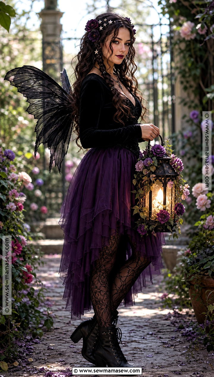 Dark Fairy Costume With Black Tulle Skirt - 30 Solo Halloween Costumes Women Brunette