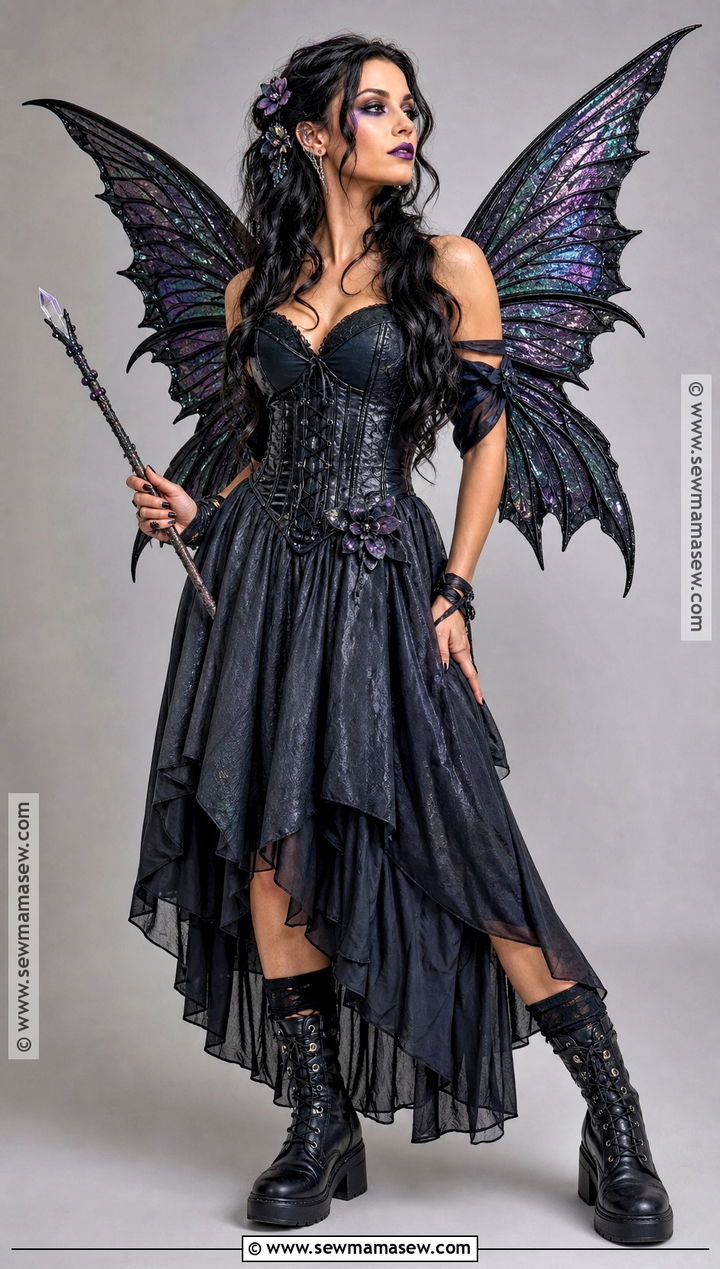 Dark Fairy Costume With Black Wings - 35 fairy costume ideas for women