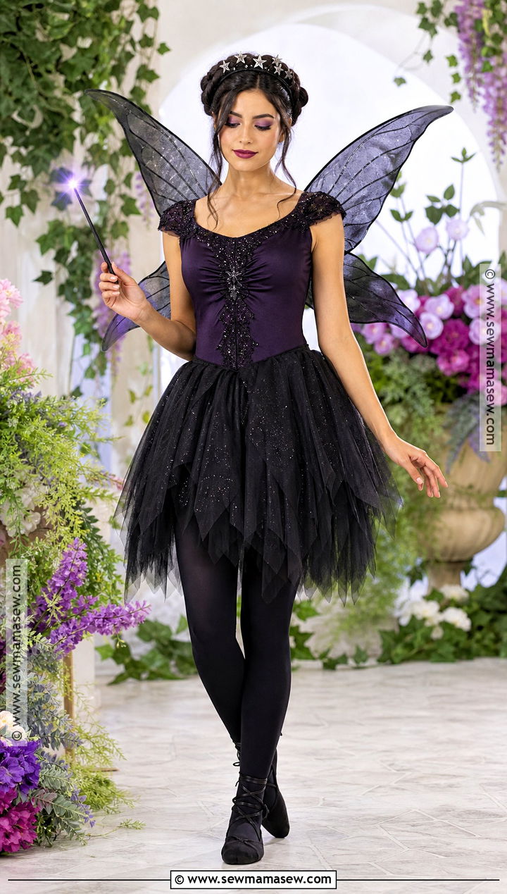Dark Fairy Costume With Black Wings - 40 halloween costumes black hair
