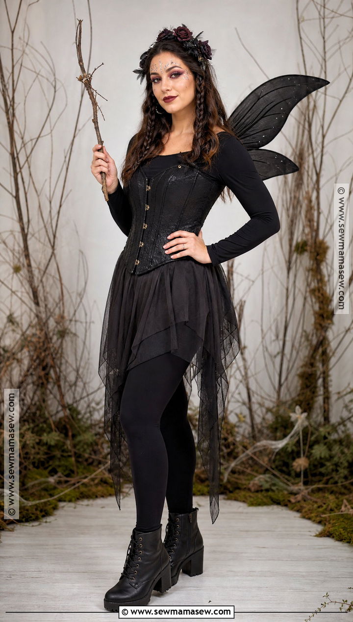 Dark Fairy Costume With Black Wings - 35 dark halloween costumes