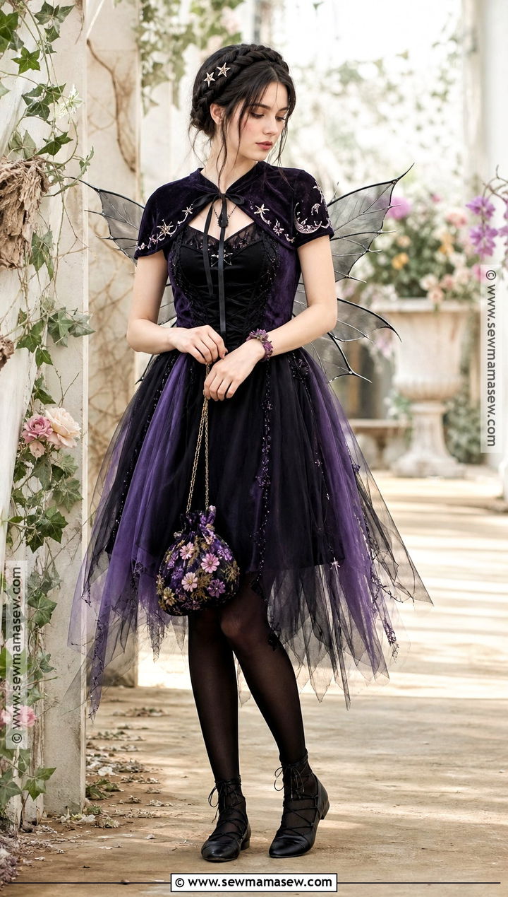 Dark Fairy Costume With Braided Black Hair - 30 halloween costumes women black hair