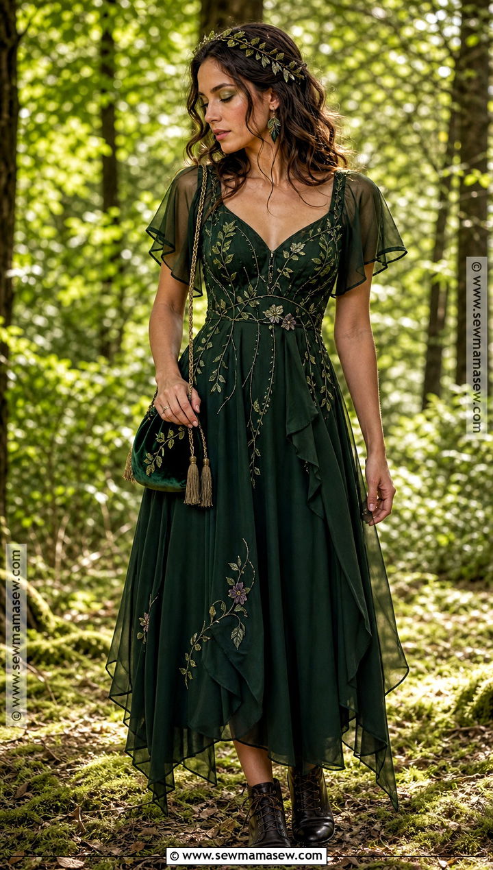 Dark Fairy Halloween Dress With Lace Boots - 30 halloween dresses