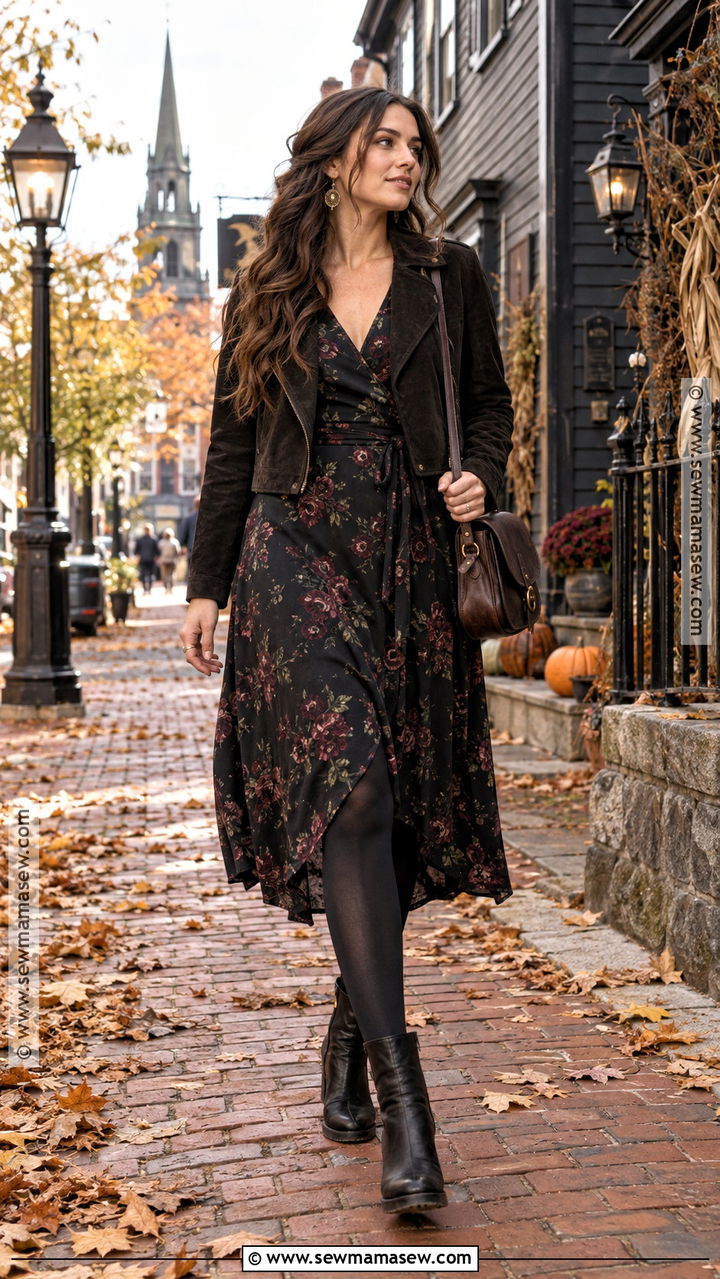 Dark Floral Dress Salem Witch Outfit - 20 salem outfits fall witch