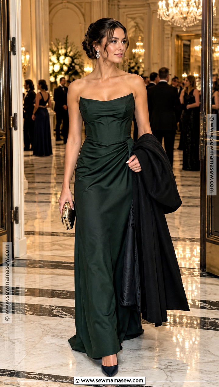 Dark Green Black Tie October Wedding Guest Outfit - 25 october wedding guest outfits