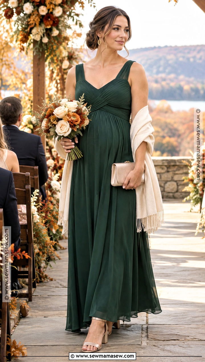 Dark Green Maternity Bridesmaid Dress - 20 dark green bridesmaid dresses fall