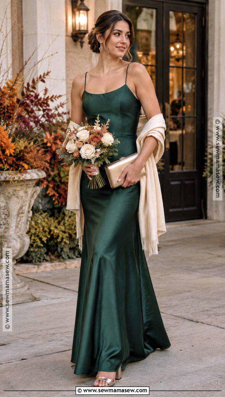 Dark Green Mermaid Bridesmaid Dress - 20 dark green bridesmaid dresses fall