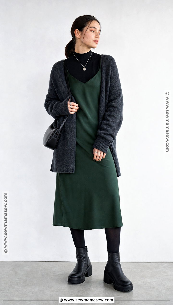 Dark Green Slip Dress Green Witch Outfit - 30 green witch outfit ideas