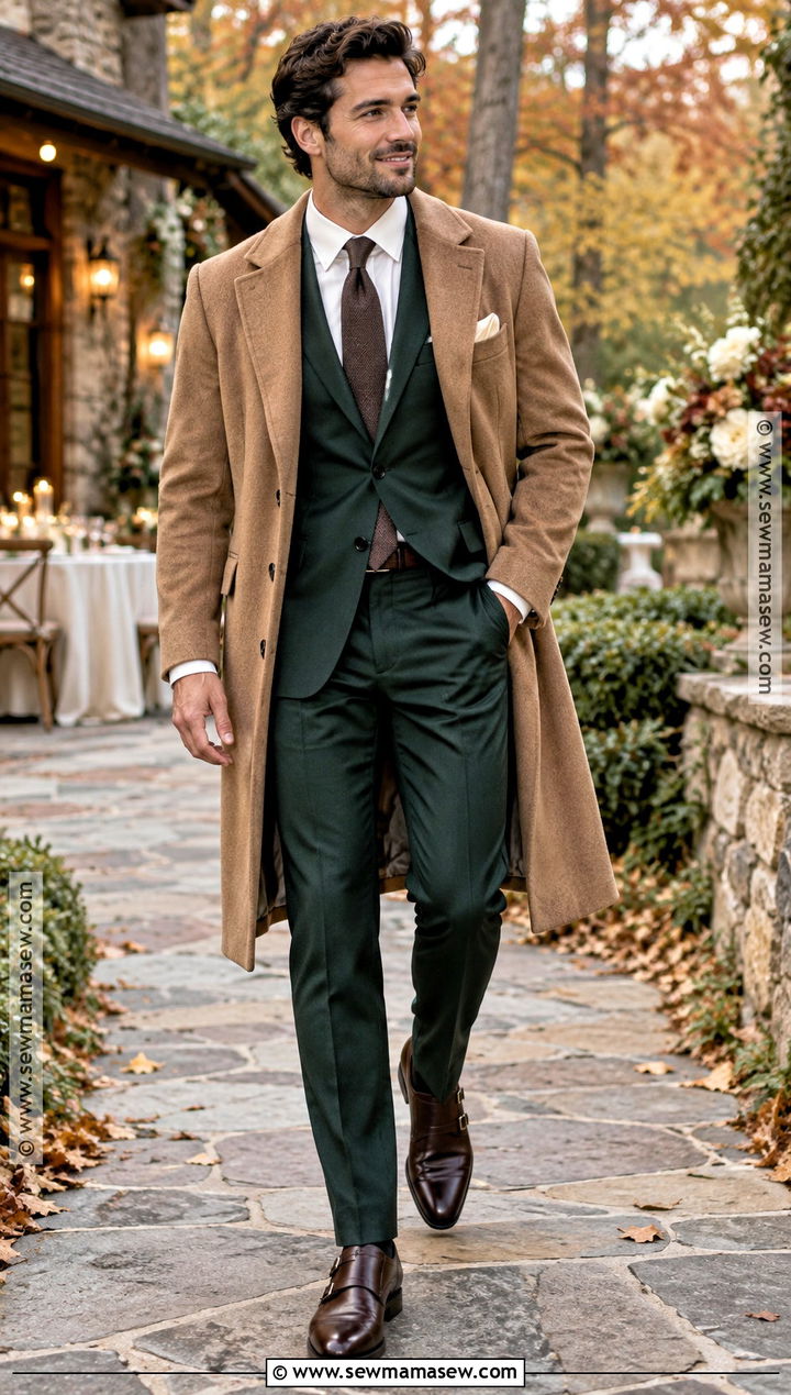 Dark Green Suit Fall Cocktail Attire - 15 mens fall cocktail attire ideas