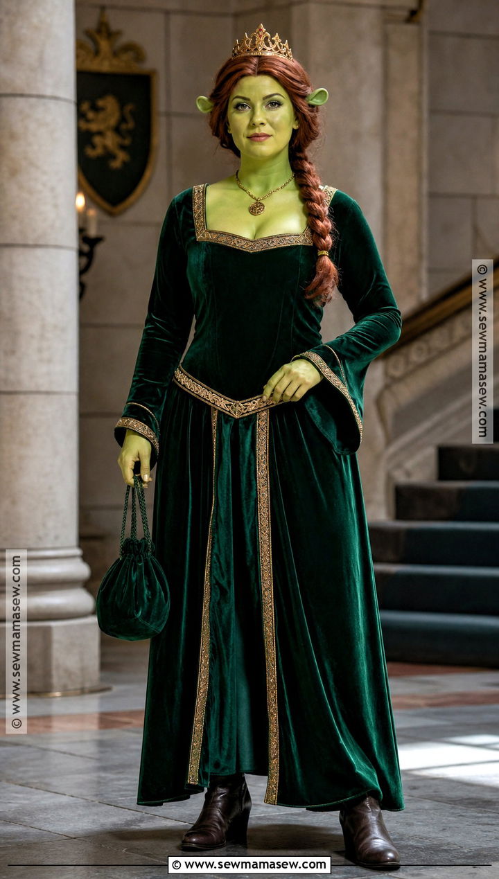 Dark Green Velvet Fiona Costume - 40 fiona costume ideas