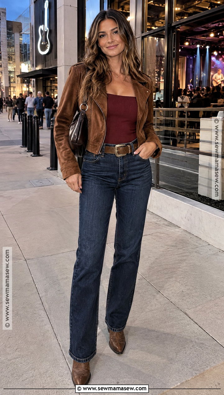 Dark Jeans And Bodysuit Nashville Bar Outfit - 15 nashville bar outfit fall ideas