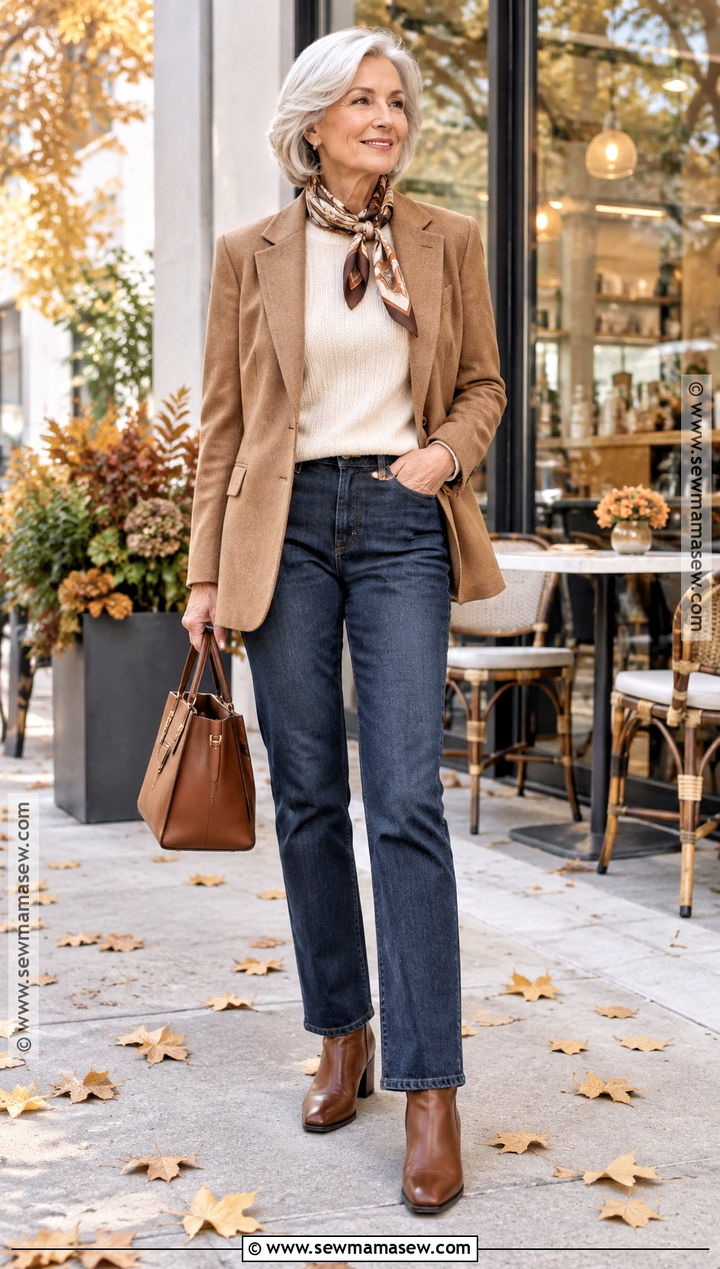 Dark Wash Straight Leg Jeans Outfit - 15 fall 2026 fashion trends for women over 60