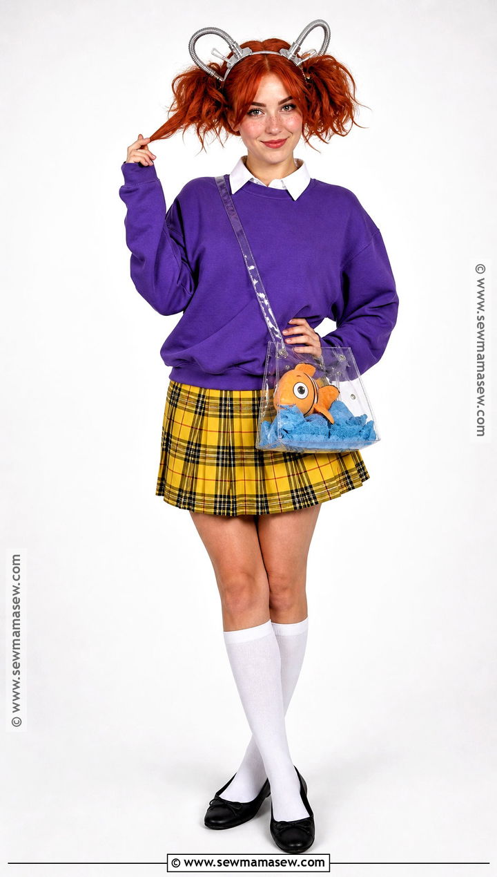 Darla Costume With Red Pigtail Wig - 30 darla finding nemo costume ideas
