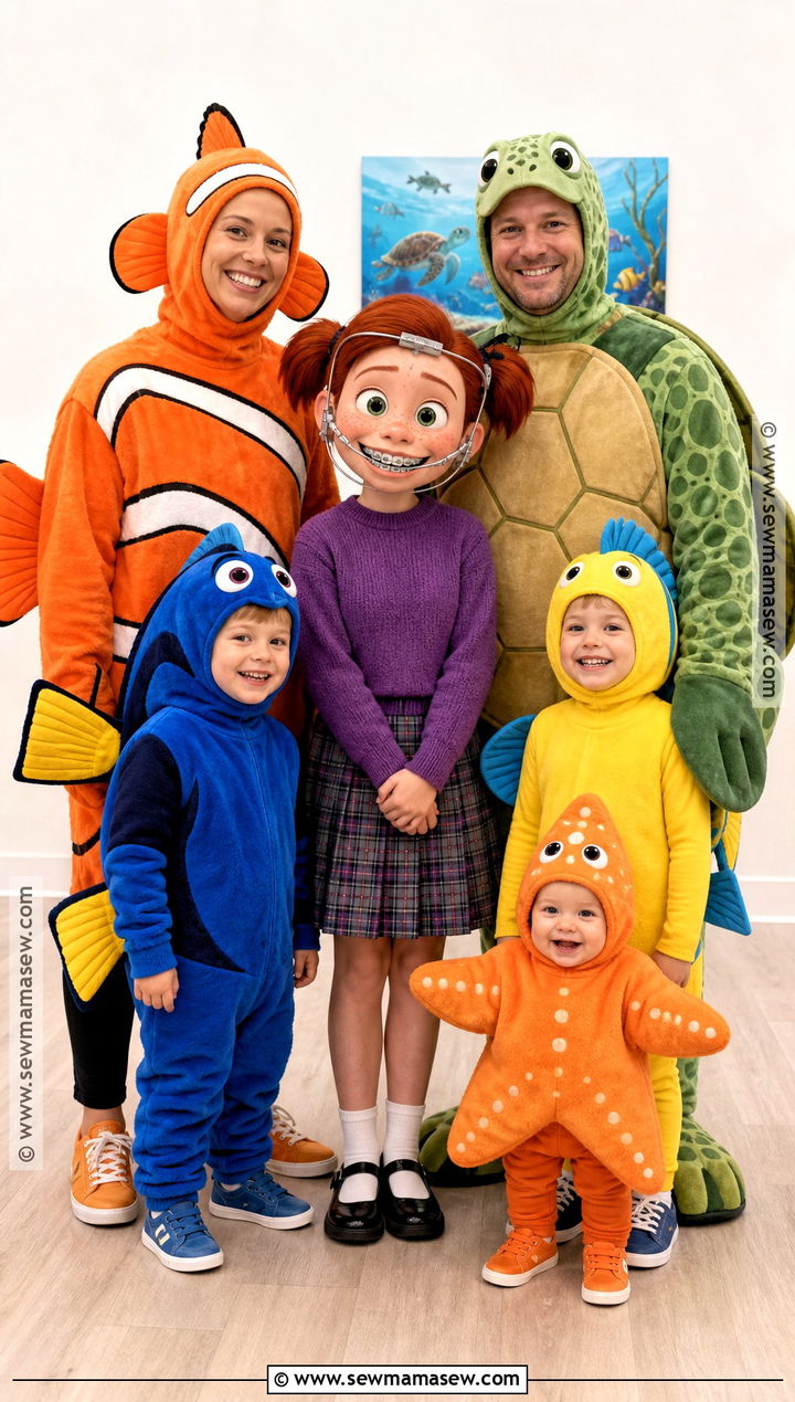 Darla Family Costume With Ocean Characters - 30 darla finding nemo costume ideas