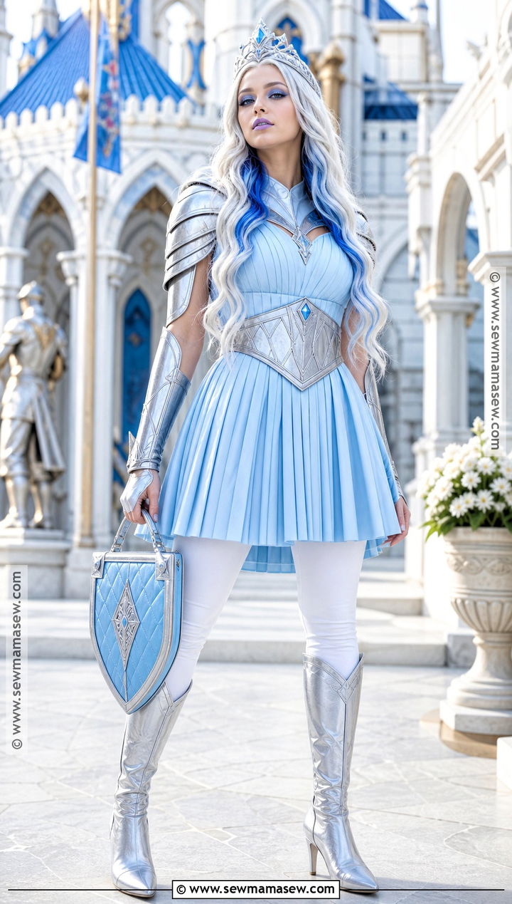 Darling Charming Costume With Silver Armor Dress - 35 Ever After High Costumes