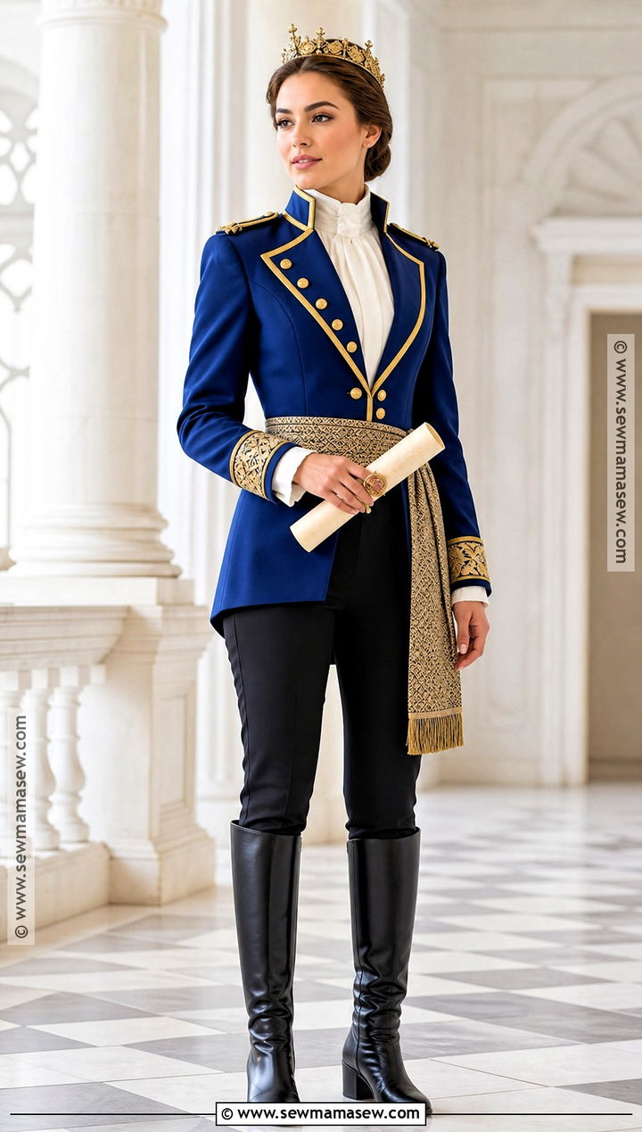 Dashing Prince Costume With Blue Jacket - 30 Masc Halloween Costumes for Women