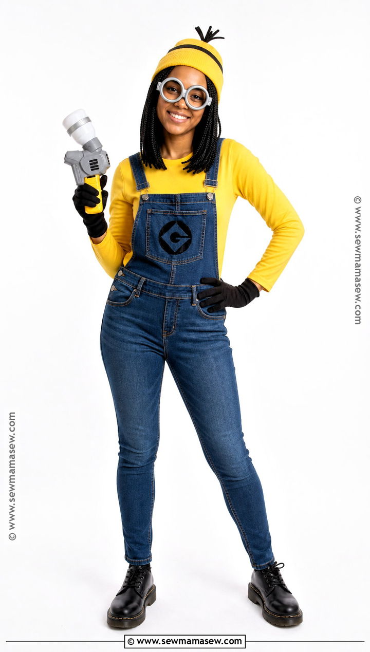 Dave Minion Costume With Center Part Hair - 30 Easy Minion Costume Ideas