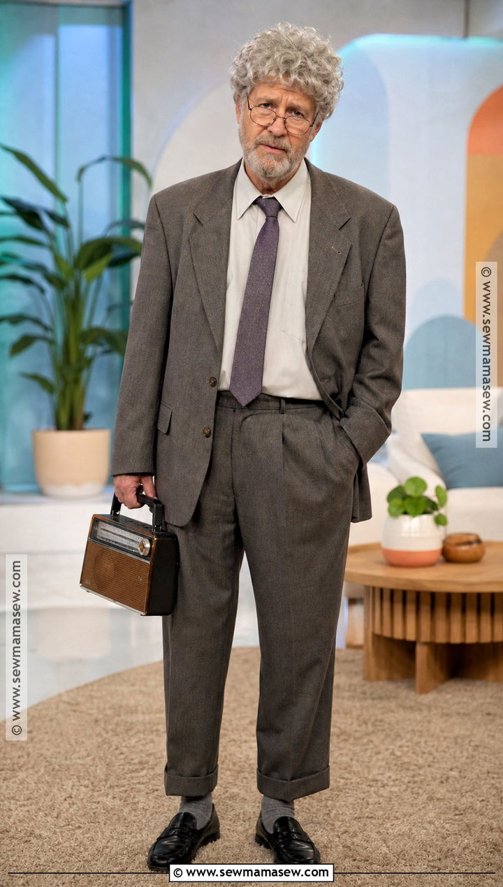 Dawn FM Old Man Gray Suit Costume - 35 the weeknd halloween costume ideas