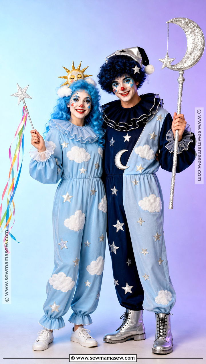 Day And Night Clown Couple Costume - 30 clown couple costume ideas