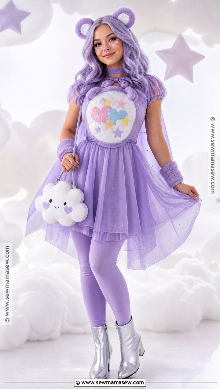 Daydream Bear Costume With Heart And Stars Badge - 30 care bears halloween costume ideas