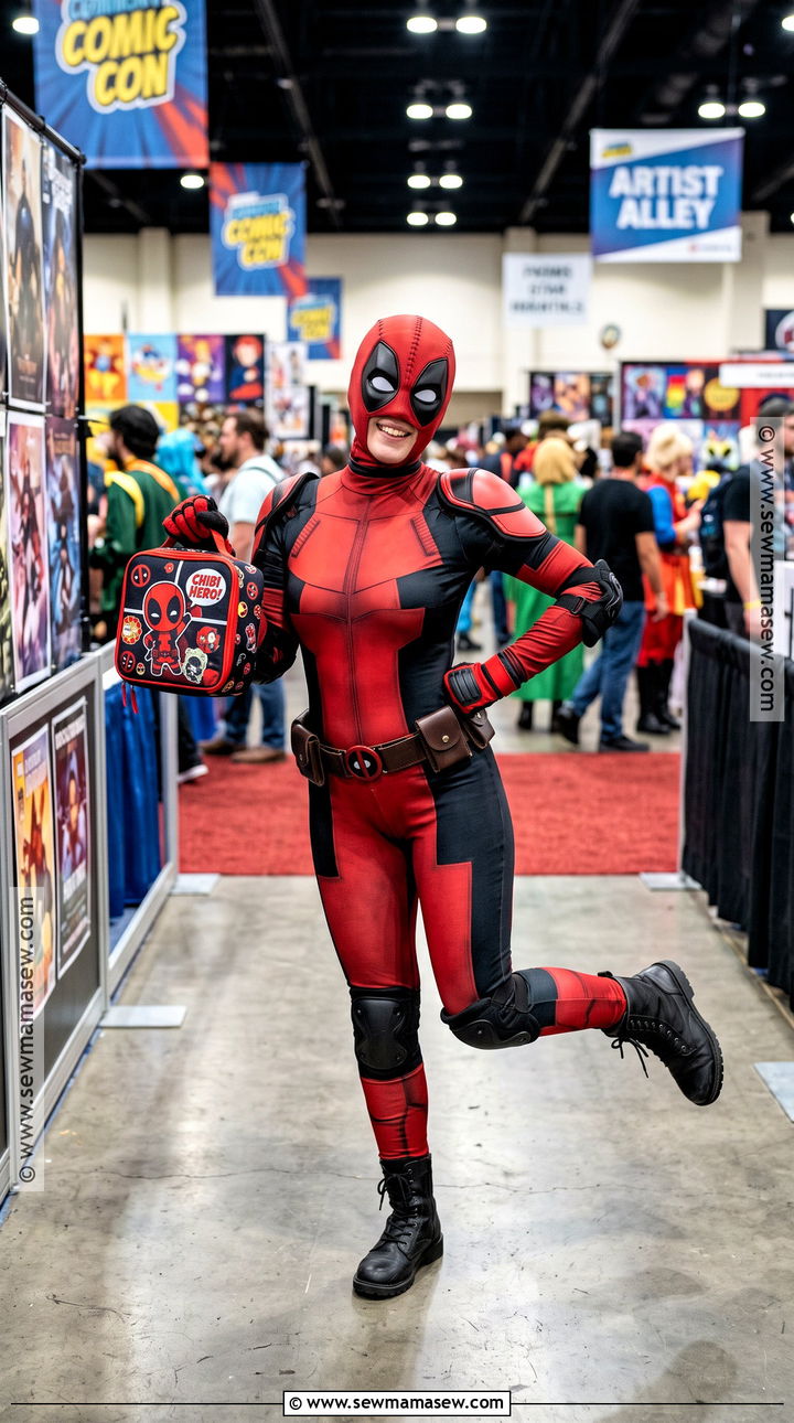 Deadpool Cosplay With Red Mask - 35 marvel cosplay ideas
