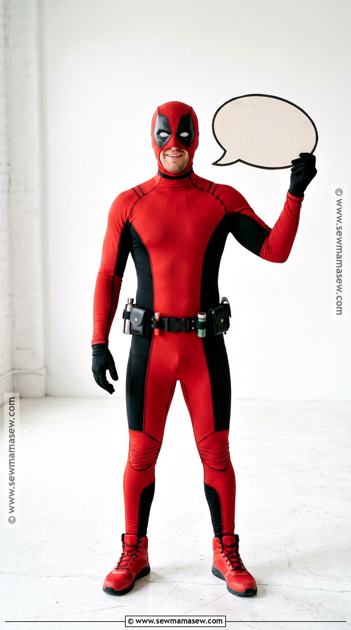 Deadpool Costume With Red And Black Suit - 30 superhero costume ideas
