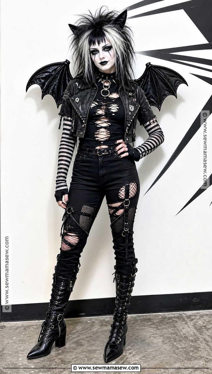 Deathrock Bat Costume - 35 alt halloween costume ideas