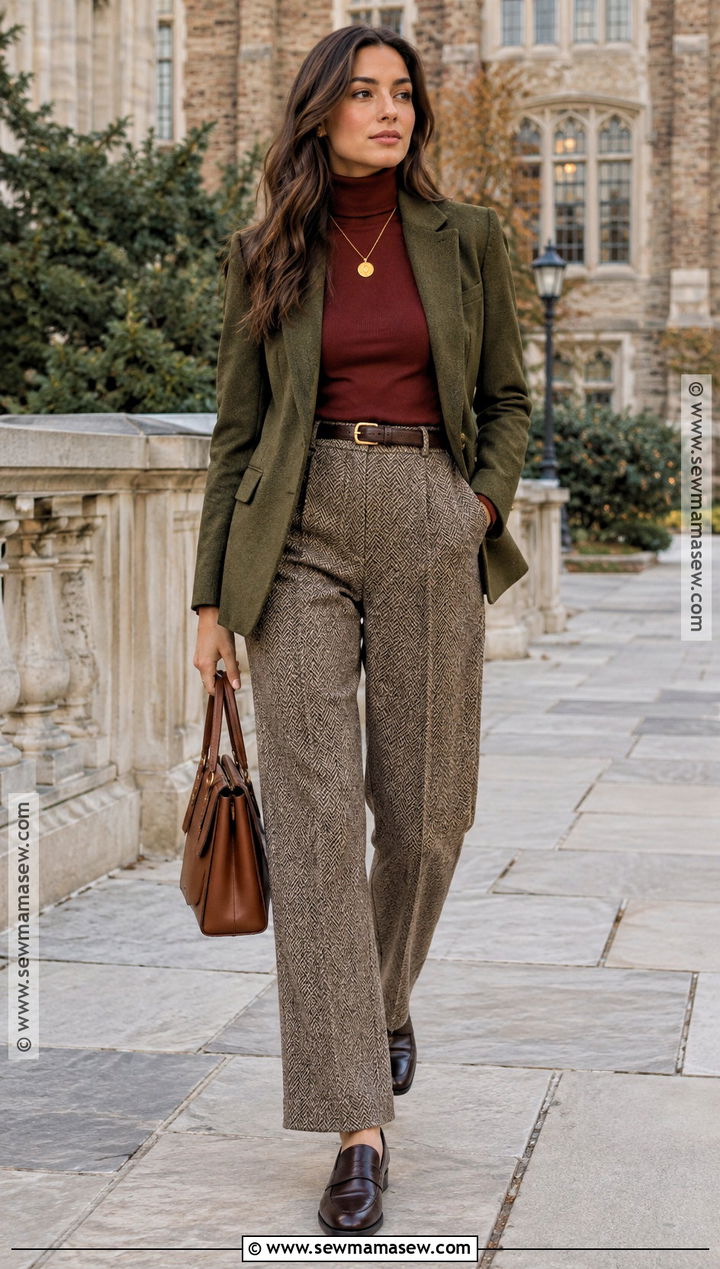 Deep Autumn Brick Red Turtleneck Outfit - 15 Deep Autumn Classic Style Ideas
