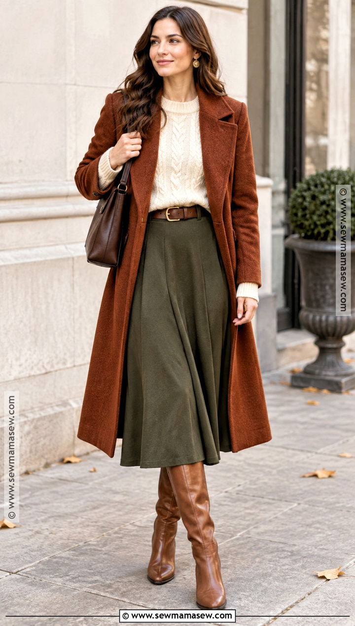 Deep Autumn Cream Knit Outfit - 20 deep autumn wardrobe ideas