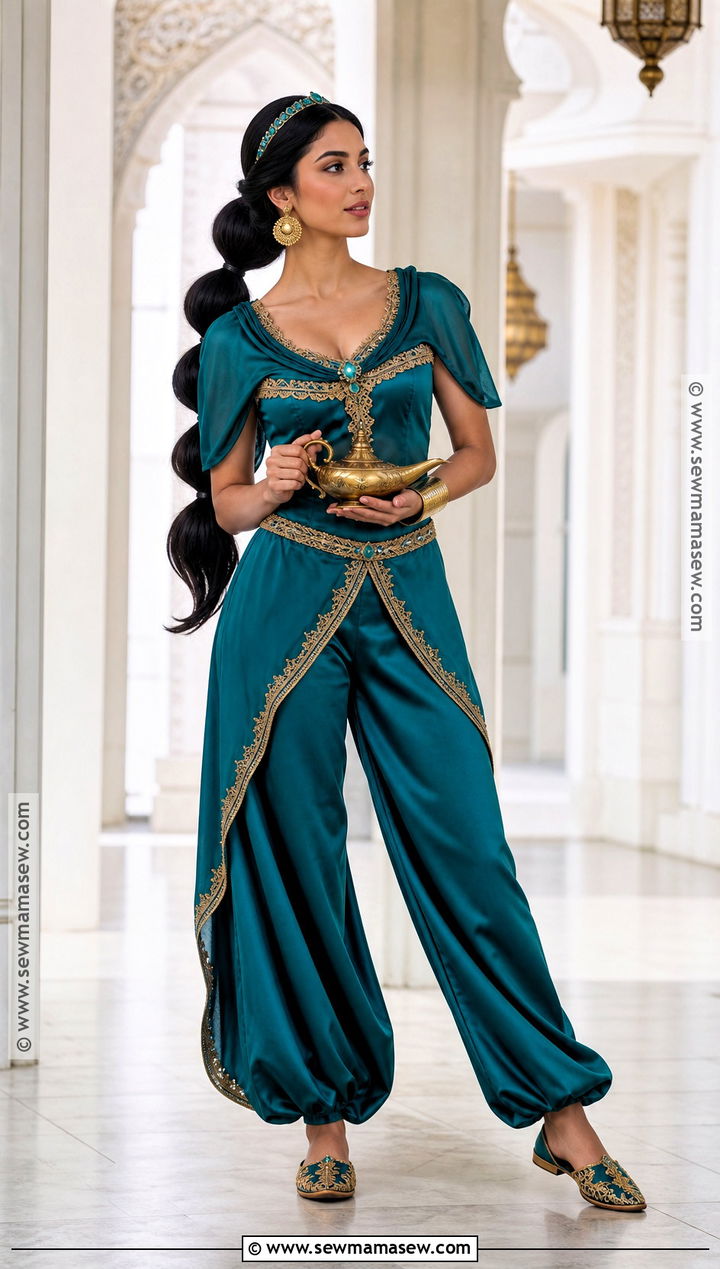 Deep Jewel Teal Jasmine Costume - 35 Jasmine Princess Costume Ideas