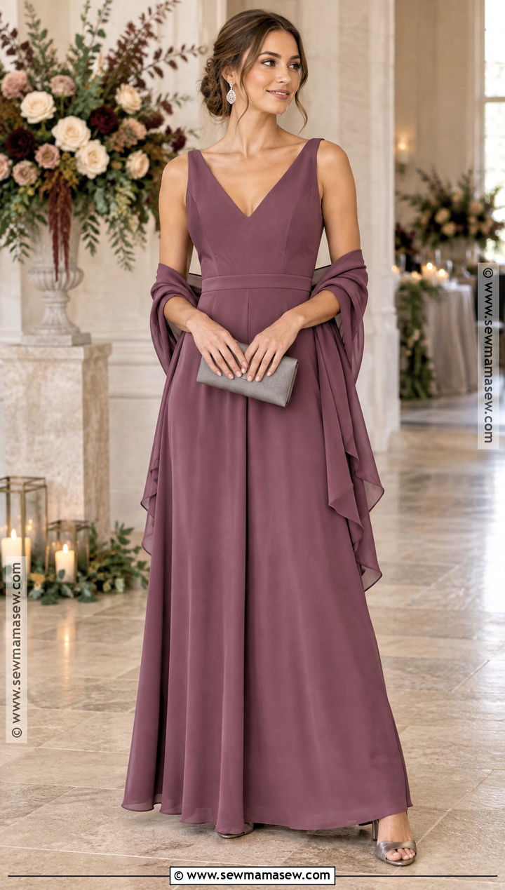 Deep Mauve Bridesmaid Dress - 15 Fall Shades Bridesmaid Dresses