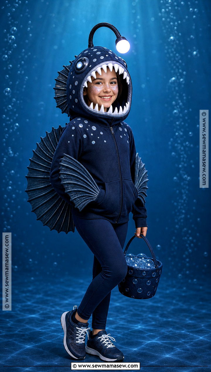 Deep Sea Anglerfish Costume With Lighted Lure - 30 under the sea costume ideas