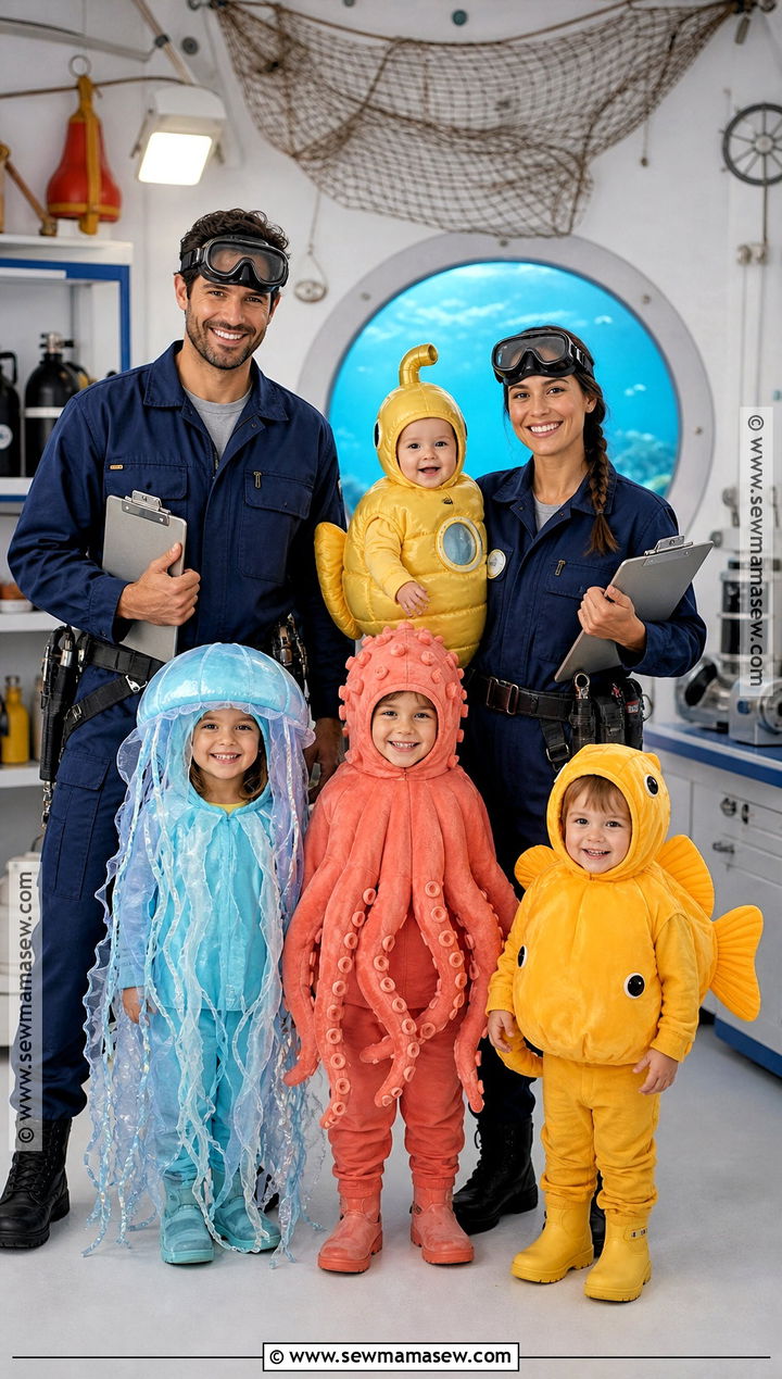 Deep Sea Expedition Family Costume - 40 unique halloween costume ideas
