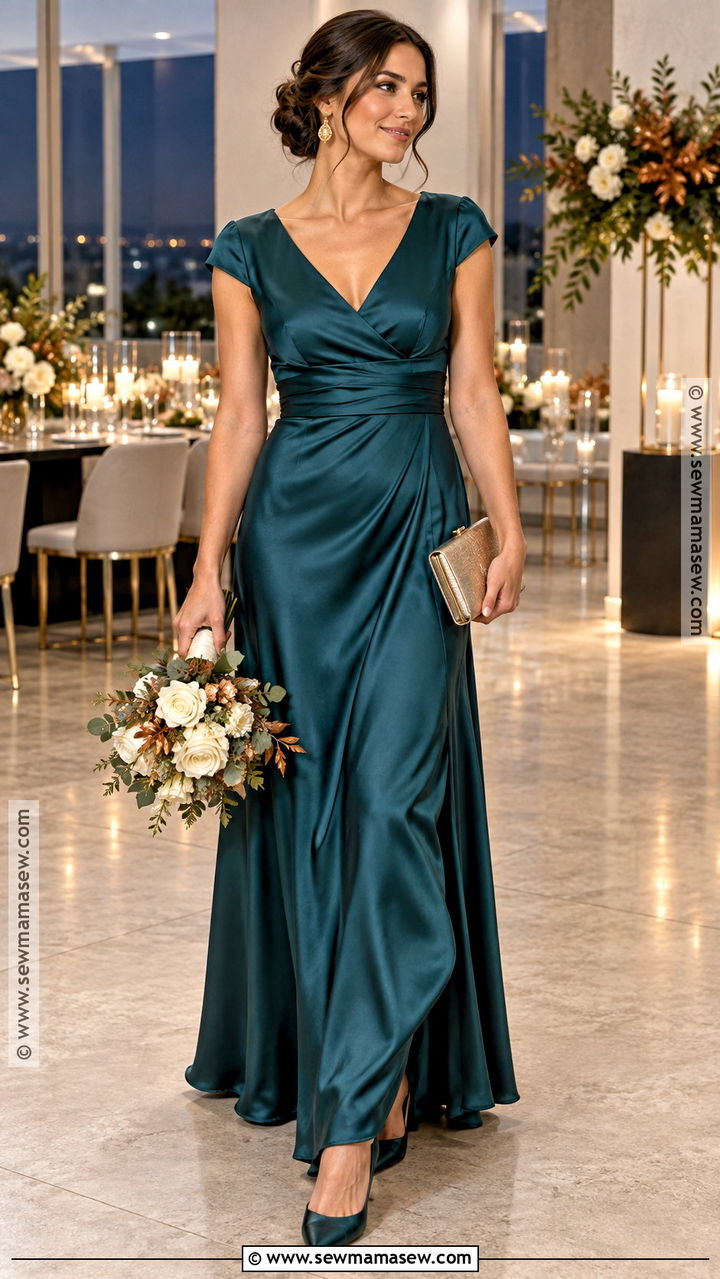Deep Teal Bridesmaid Dress - 20 fall colored bridesmaid dresses