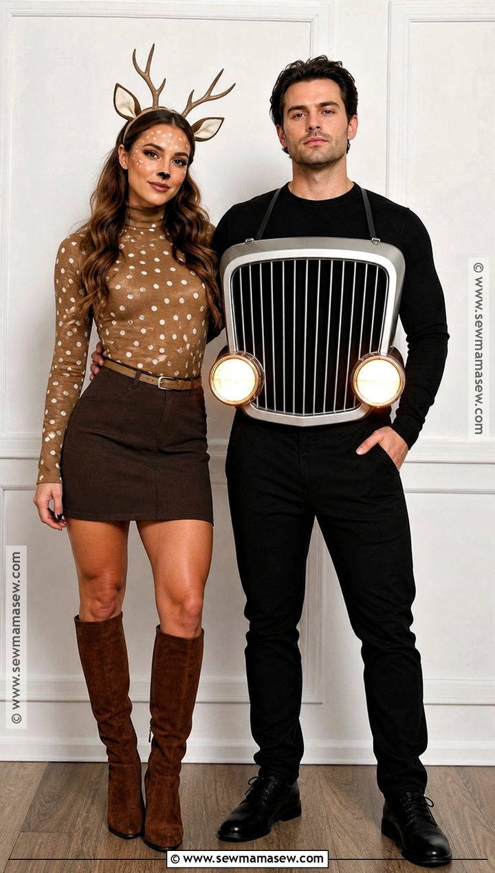 Deer And Headlights Couple Costume - 35 clever couples halloween costumes