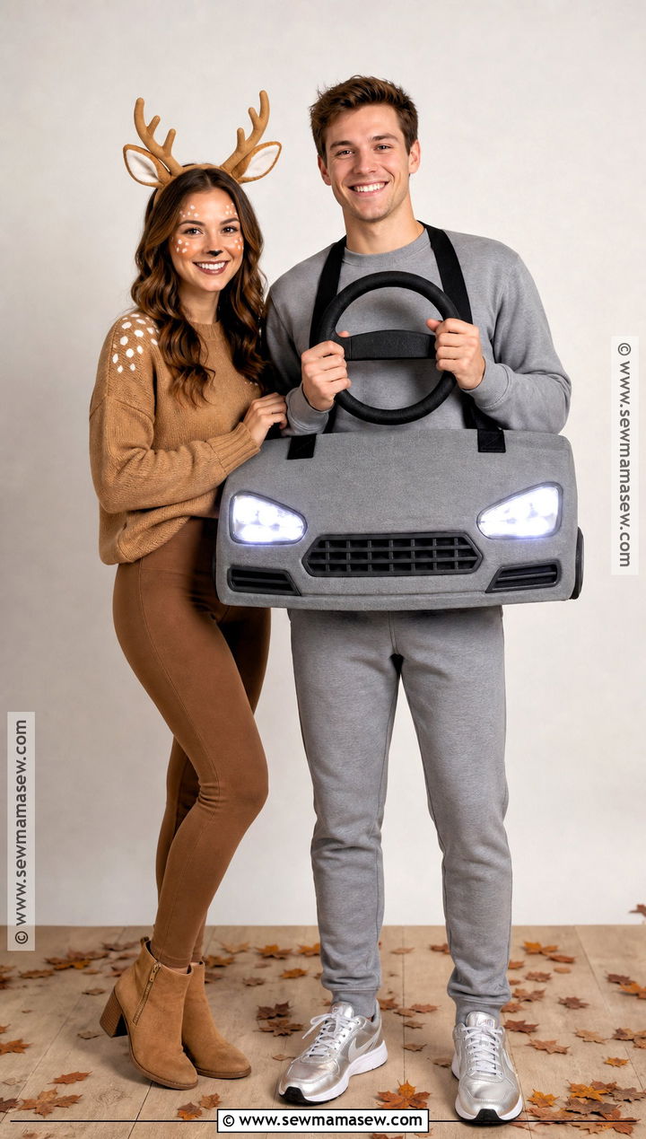 Deer And Headlights Couple Costume - 50 couples costume ideas