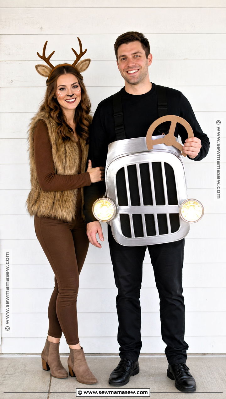 Deer And Headlights Couple Costume - 30 Unique Couples Halloween Costume Ideas Funny