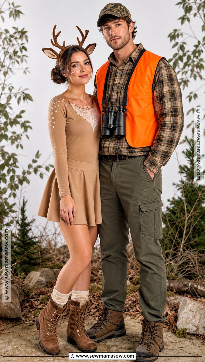 Deer And Hunter Costume - 50 couples halloween costume ideas