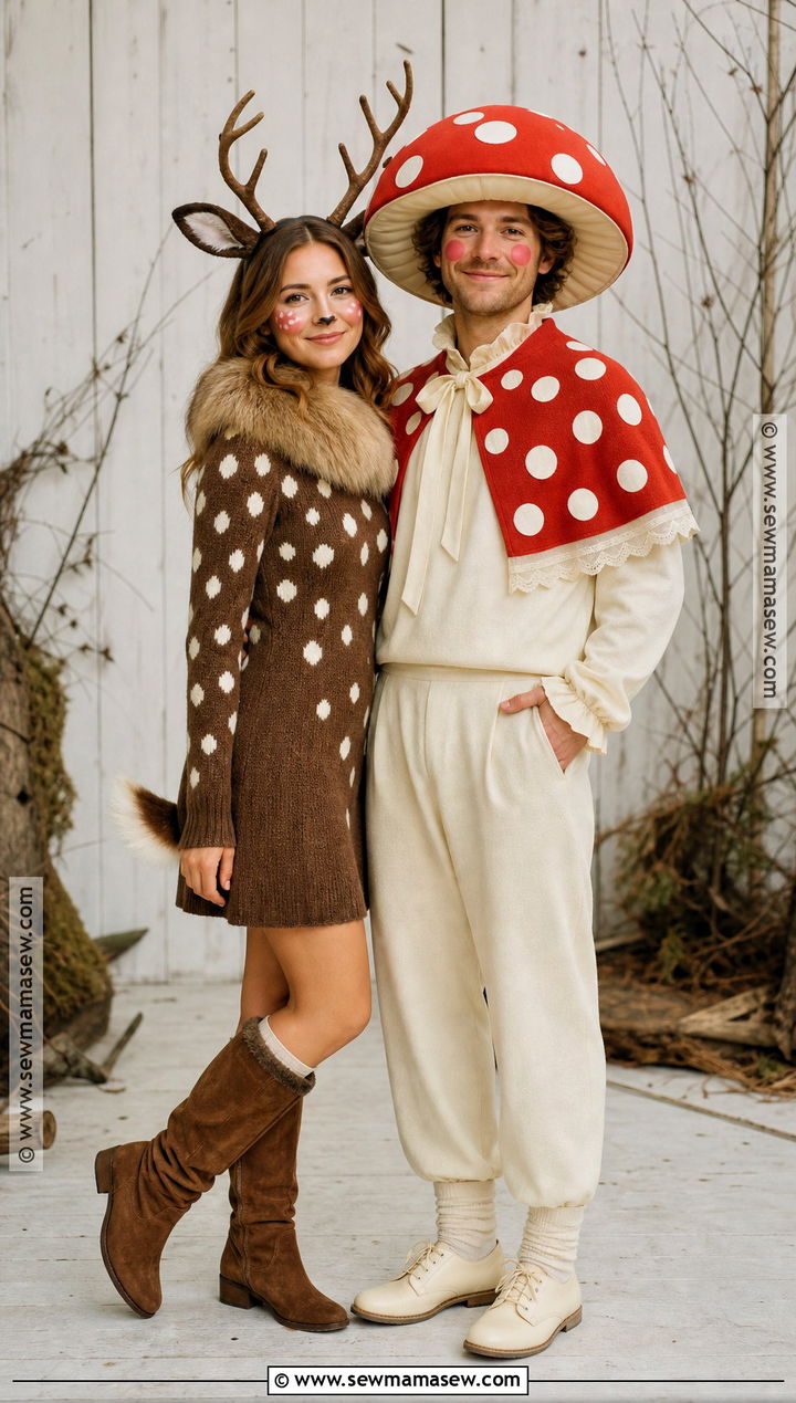 Deer And Mushroom Couple Costume - 50 deer costume ideas